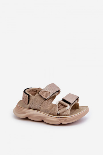 Children's Sandals with Velcro Fastening Beige Orretta 2