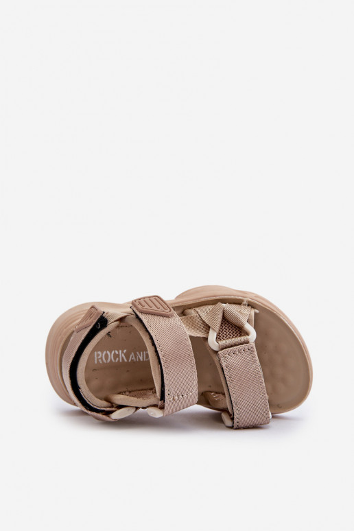 Children's Sandals with Velcro Fastening Beige Orretta Children's Sandals with Velcro Fastening Beige Orretta