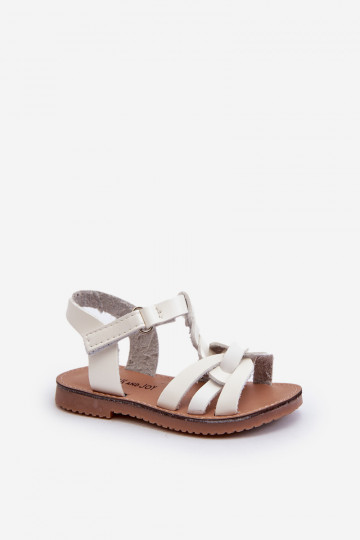 Children's Sandals with Velcro Fastening White Marimona 2