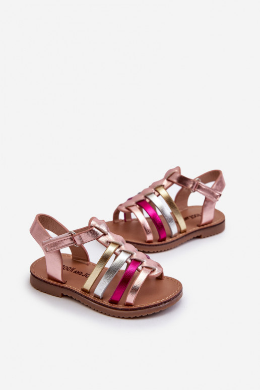 Children's Gladiator Sandals with Velcro in Multicolor Radovia Children's Gladiator Sandals with Velcro in Multicolor Radovia
