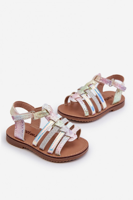 Children's Gladiator Sandals with Velcro in Multicolor Radovia Children's Gladiator Sandals with Velcro in Multicolor Radovia