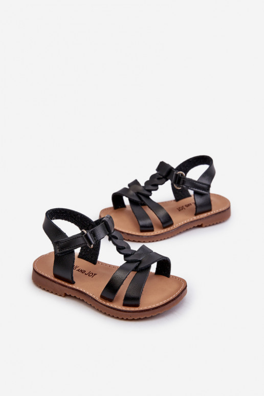 Children's Sandals with Velcro Fastening Black Sarniema