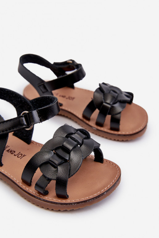 Children's Sandals with Velcro Fastening Black Sarniema