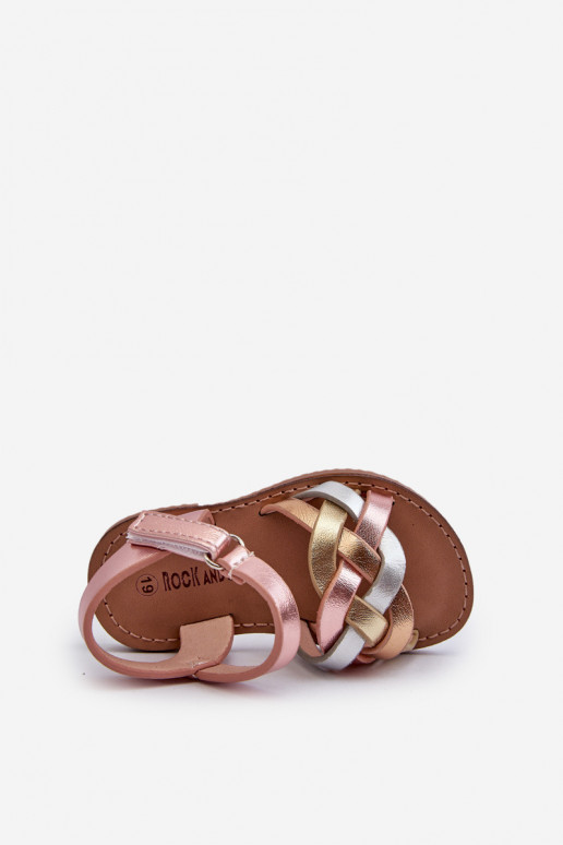 Children's Sandals with Velcro Fastening and Interwoven Straps in Multicolor Dianttha Children's Sandals with Velcro Fastening and Interwoven Straps in Multicolor Dianttha