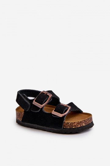 Children's Sandals with Cork Platform Velcro Fastening Black Rorria 2