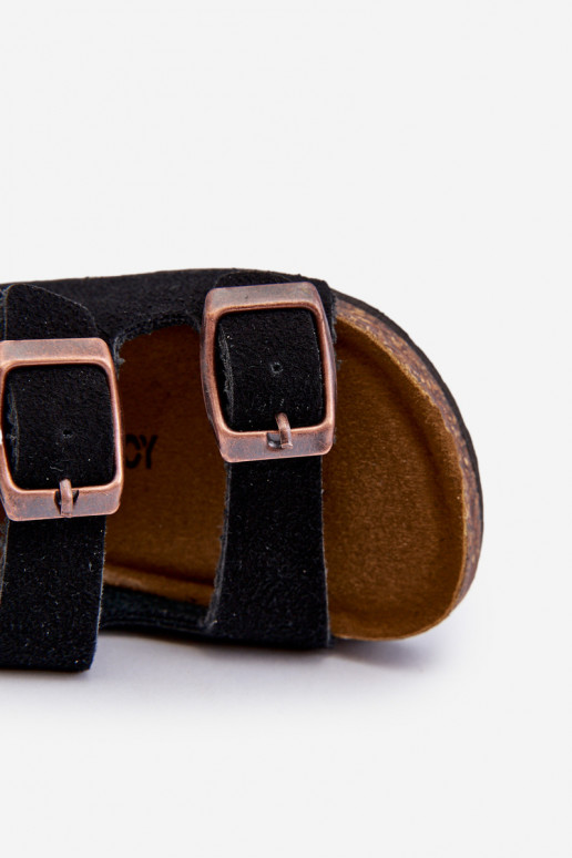 Children's Sandals with Cork Platform Velcro Fastening Black Rorria