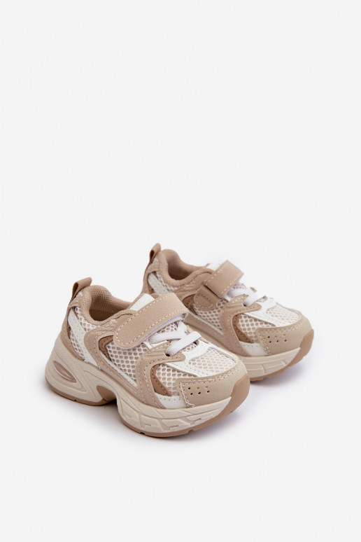 Children's Sports Sneakers with Velcro Beige Rulagia