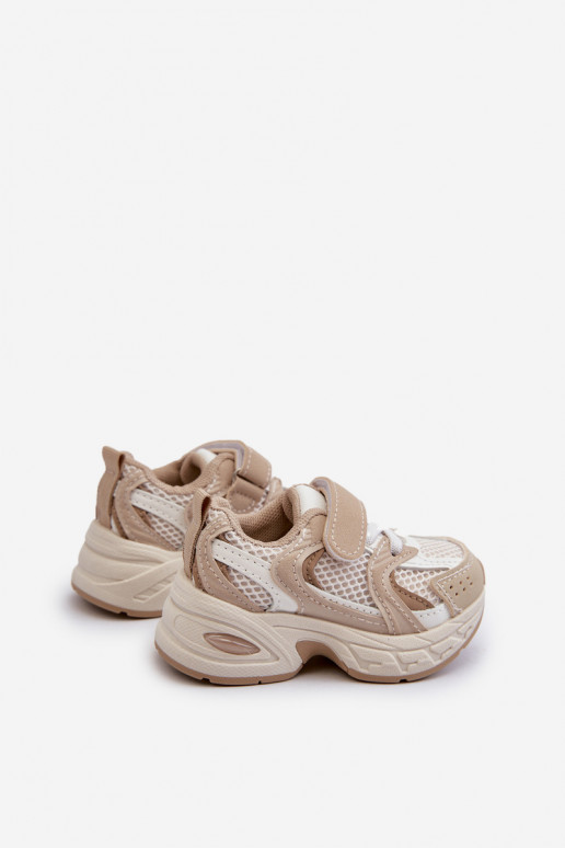 Children's Sports Sneakers with Velcro Beige Rulagia
