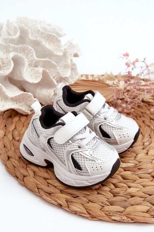 Children's Sports Sneakers with Velcro White-Black Ephona Children's Sports Sneakers with Velcro White-Black Ephona