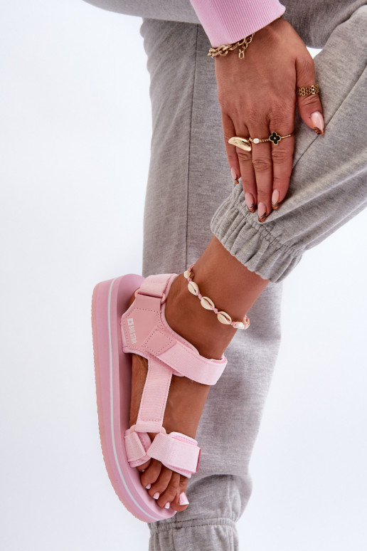 Women's Platform Sandals Big Star NN274A533 Pink Women's Platform Sandals Big Star NN274A533 Pink
