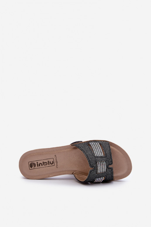 Comfortable Shiny Women's Slippers Inblu BA000050 Black