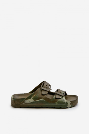 Light Boys' Foam Sandals with Buckles Dark Green Adirnaca 2