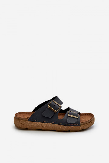 Light Comfortable Men's Flip-Flops with Buckles Inblu MT000016 Navy 2