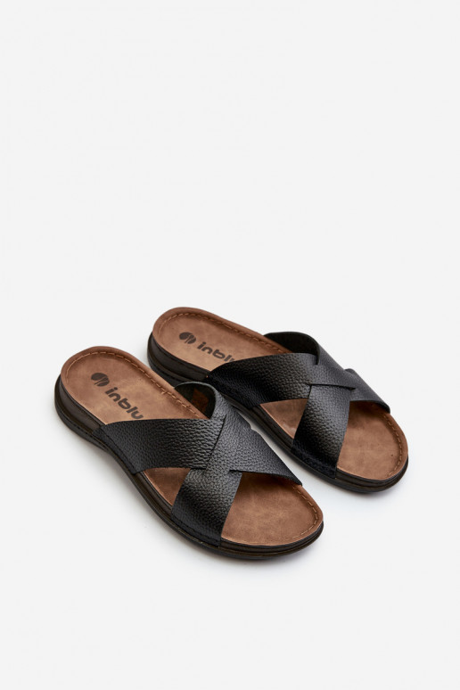 Light Comfortable Men's Sandals with Buckles Inblu MT000016 Black