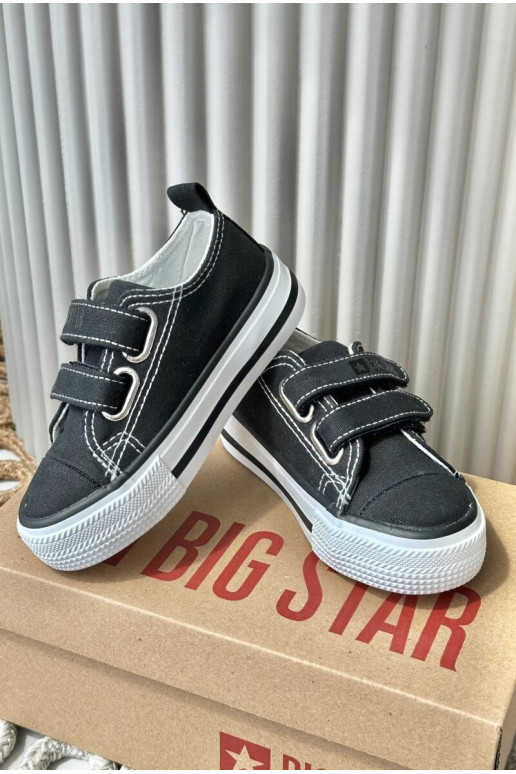 Dziecięce Trampki Na Rzepy Big Star LL374015 Czarne
