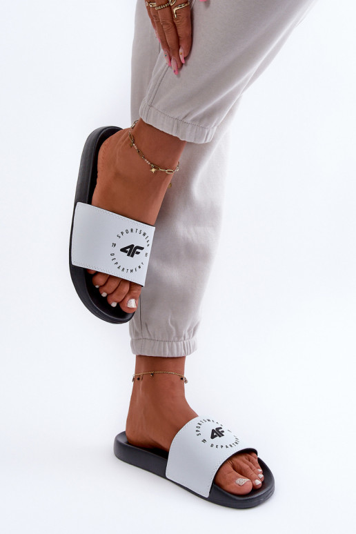 Women's Slides 4FMM00FFLIF044A-10S White-Black