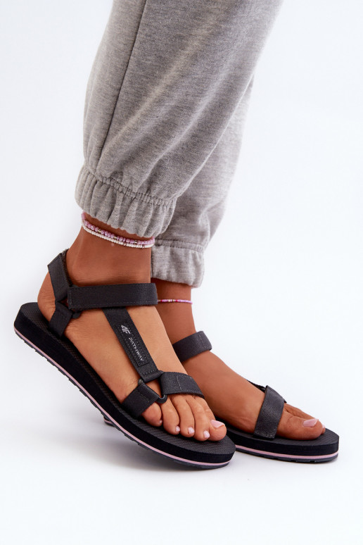 Women's Sport Sandals 4FRSS24FSANF054-23S Dark Grey Women's Sport Sandals 4FRSS24FSANF054-23S Dark Grey
