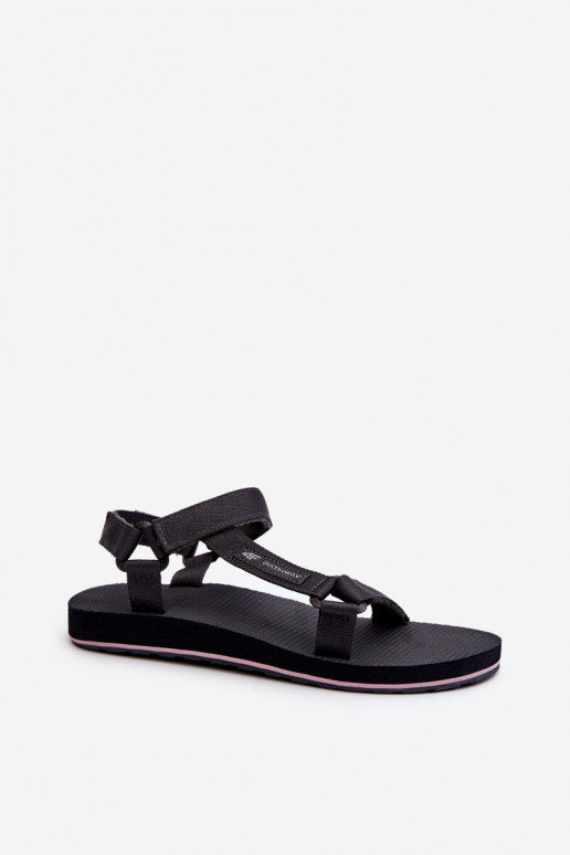 Damskie Sportowe Sandały 4FRSS24FSANF054-23S Ciemnoszare