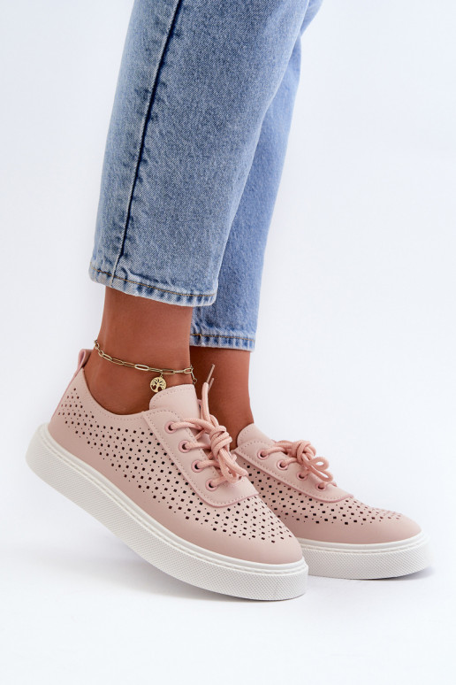 Lace-Up Platform Sneakers Pink Tanvi Lace-Up Platform Sneakers Pink Tanvi