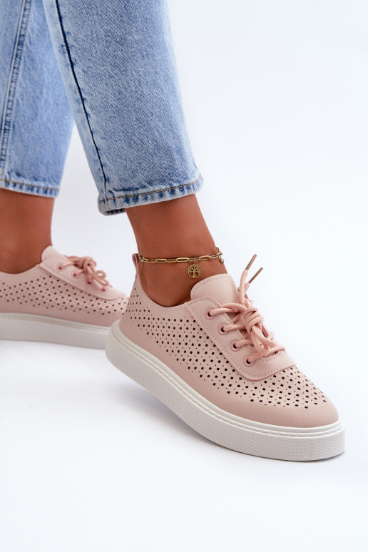 Lace-Up Platform Sneakers Pink Tanvi Lace-Up Platform Sneakers Pink Tanvi