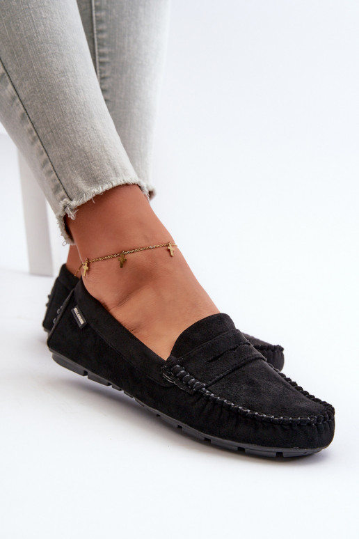 Women's Black Faux Suede Loafers Rerceria Women's Black Faux Suede Loafers Rerceria
