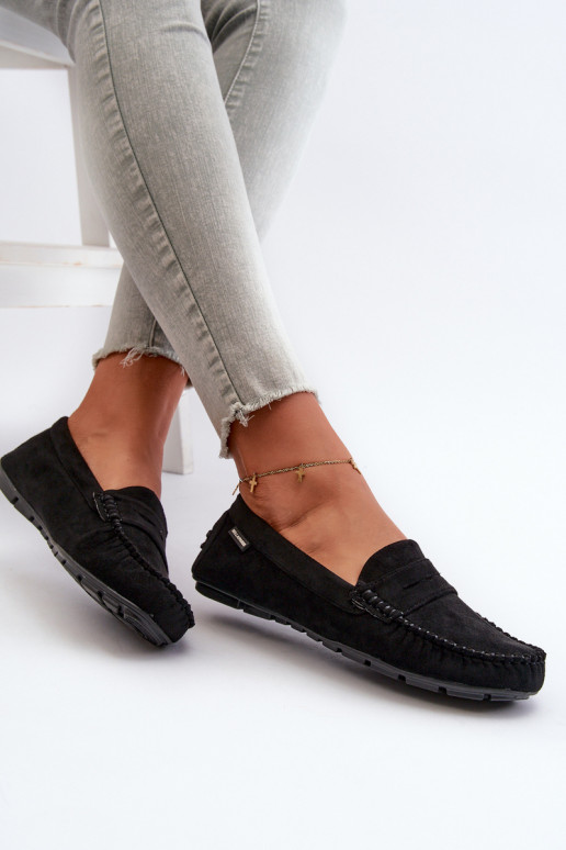 Women's Black Faux Suede Loafers Rerceria Women's Black Faux Suede Loafers Rerceria