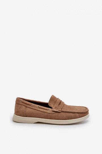 Men's Moccasins in Faux Suede Beige Rivanell 2