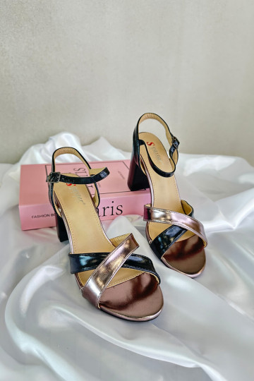 Eco Leather High Heel Platform Sandals Black Abilica 2