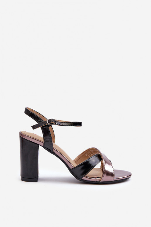 Eco Leather High Heel Platform Sandals Black Abilica Eco Leather High Heel Platform Sandals Black Abilica