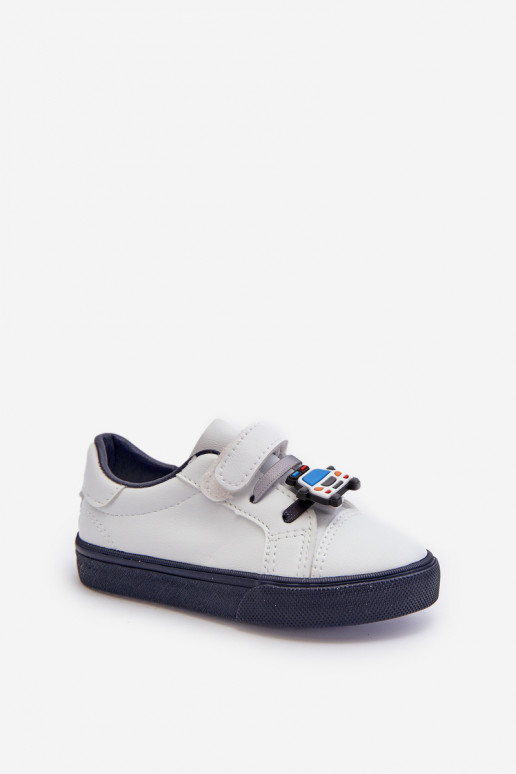 Children's sneakers with velcro white-navy Pennyn Children's sneakers with velcro white-navy Pennyn