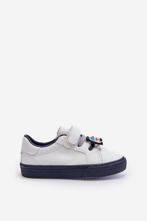 Children's sneakers with velcro white-navy Pennyn Children's sneakers with velcro white-navy Pennyn