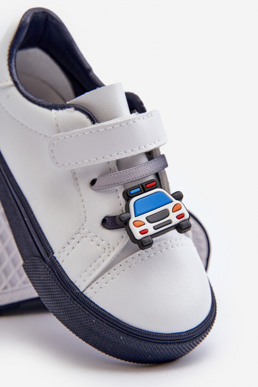 Children's sneakers with velcro white-navy Pennyn Children's sneakers with velcro white-navy Pennyn