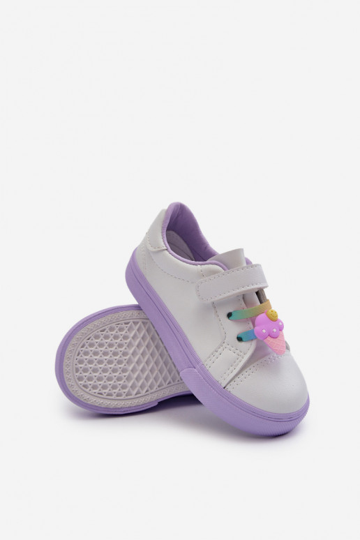 Children's Sneakers Trainers with Velcro White-Purple Pennyn Children's Sneakers Trainers with Velcro White-Purple Pennyn