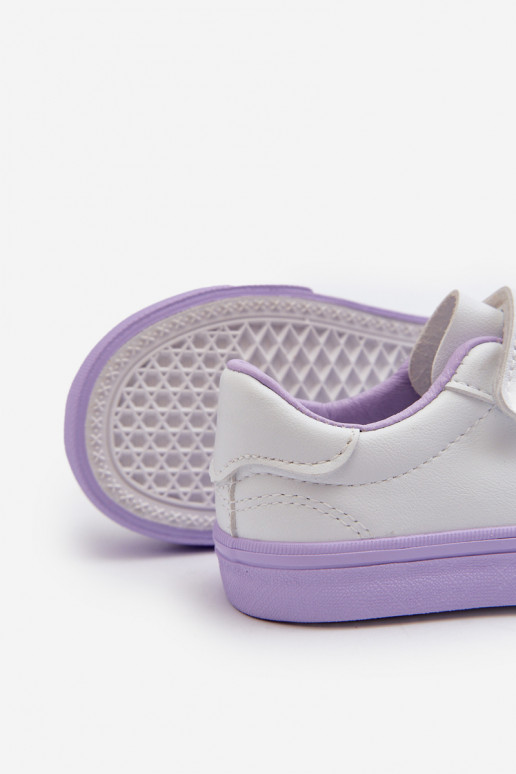 Children's Sneakers Trainers with Velcro White-Purple Pennyn Children's Sneakers Trainers with Velcro White-Purple Pennyn
