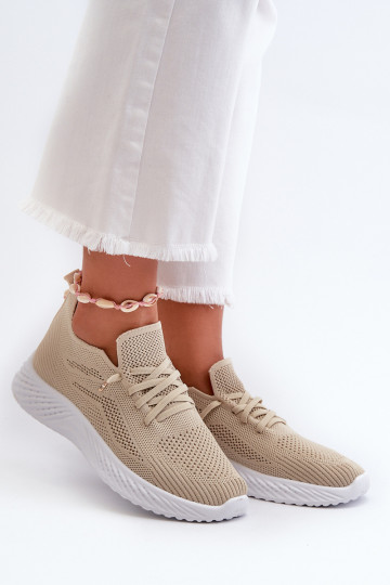 Women's Beige Sports Slip-On Shoes Jagelia 2