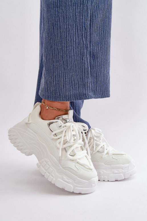 Women's sneakers on chunky sole white Nevela Women's sneakers on chunky sole white Nevela