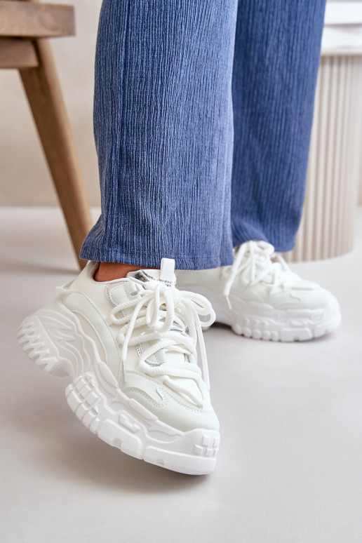 Women's sneakers on chunky sole white Nevela Women's sneakers on chunky sole white Nevela