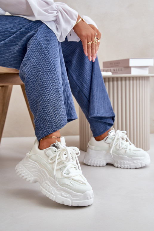 Women's sneakers on chunky sole white Nevela Women's sneakers on chunky sole white Nevela