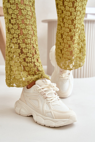 Women's Sports Sneakers Beige Timoci 2