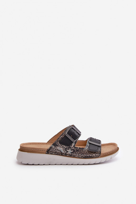 Women's Comfortable Slippers With Buckles Inblu CN000033 Navy Blue Women's Comfortable Slippers With Buckles Inblu CN000033 Navy Blue