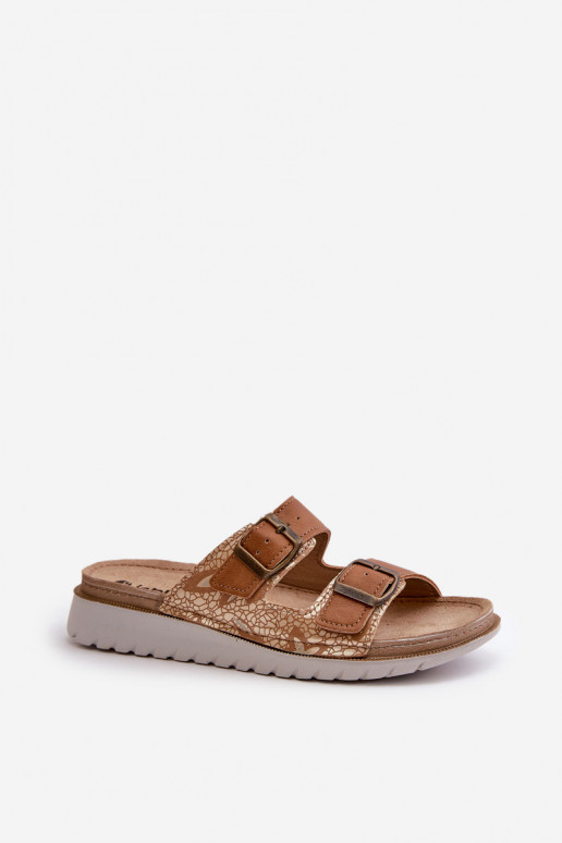 Women's Comfortable Sandals With Buckles Brown Inblu CN000033 Women's Comfortable Sandals With Buckles Brown Inblu CN000033
