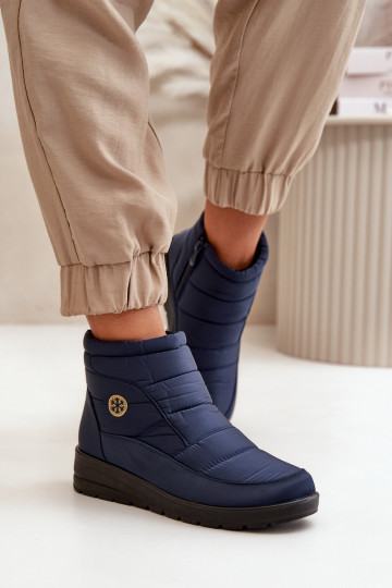 Women's Insulated Snow Boots Navy Helis 2