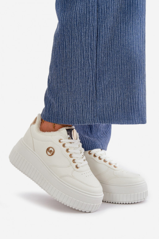 Sneakers Women's Sports Shoes Insulated On Massive Sole White Ardiela