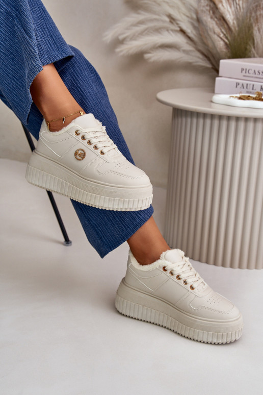 Sneakers Women's Sports Shoes Insulated On Massive Sole Beige Verissha Sneakers Women's Sports Shoes Insulated On Massive Sole Beige Verissha