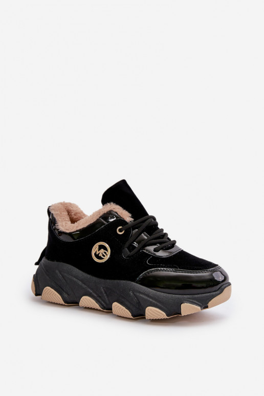 Women's Sport Shoes Laced Insulated On Platform Black Verioras Women's Sport Shoes Laced Insulated On Platform Black Verioras