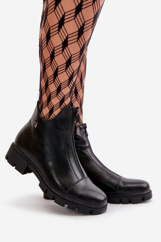 Warm Women's Boots Made Of Eco Leather Black Verietta Warm Women's Boots Made Of Eco Leather Black Verietta