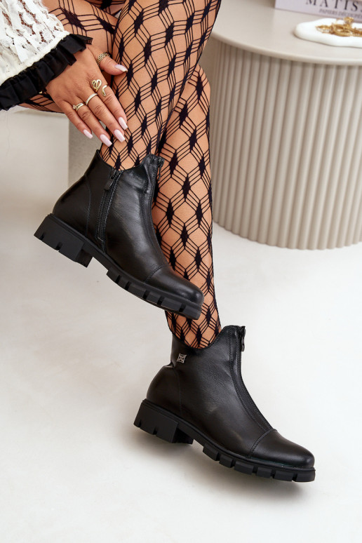 Warm Women's Boots Made Of Eco Leather Black Verietta Warm Women's Boots Made Of Eco Leather Black Verietta