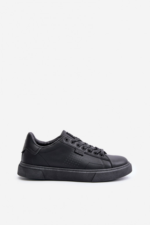 Trampki Sneakersy Męskie Z Eko Skóry Big Star OO174117 Czarne