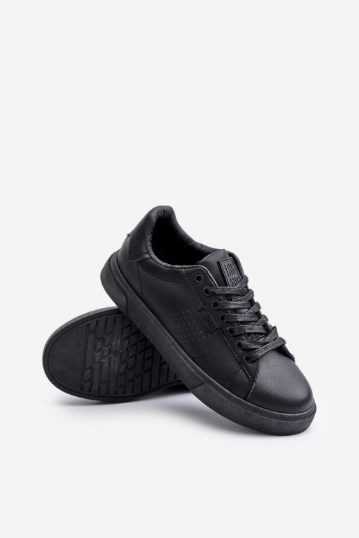 Trampki Sneakersy Męskie Z Eko Skóry Big Star OO174117 Czarne