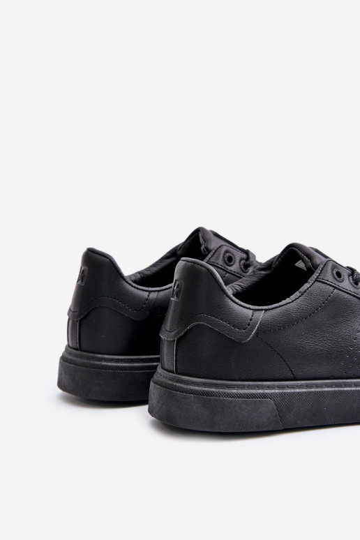 Trampki Sneakersy Męskie Z Eko Skóry Big Star OO174117 Czarne